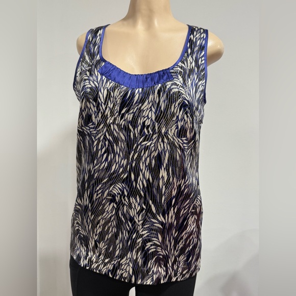 Tory Burch Vibrant Tank Top with Bold Pattern Size 8 - Picture 1 of 6